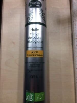 Escofine Huile Vierge De Colza Biologique packshot