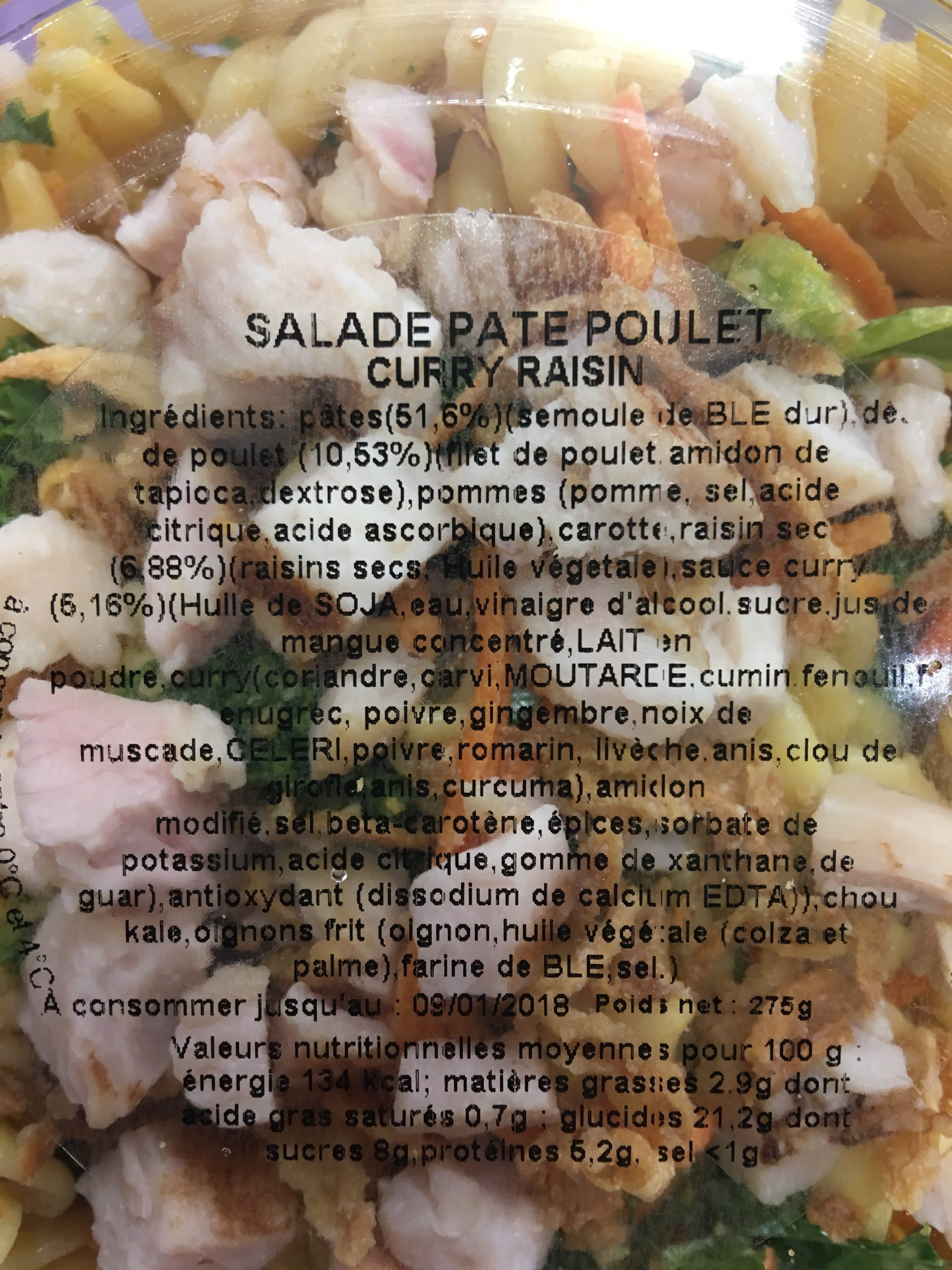 Sogood Salade de pâtes au poulet et curry raisin packshot