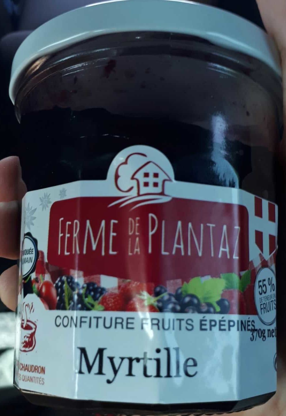 Ferme de la Plantaz Confiture fruit épépinés Myrtille packshot