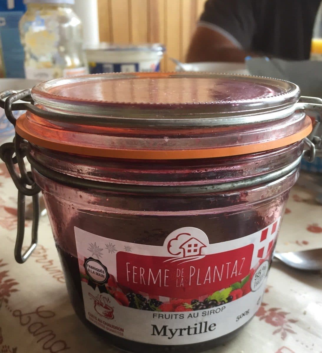 Ferme de la Plantaz Fruits au sirop myrtille packshot