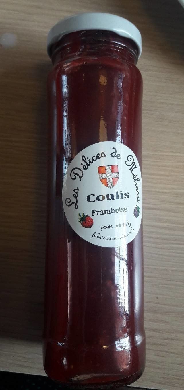 Les délices de Mélissa Coulis framboise packshot
