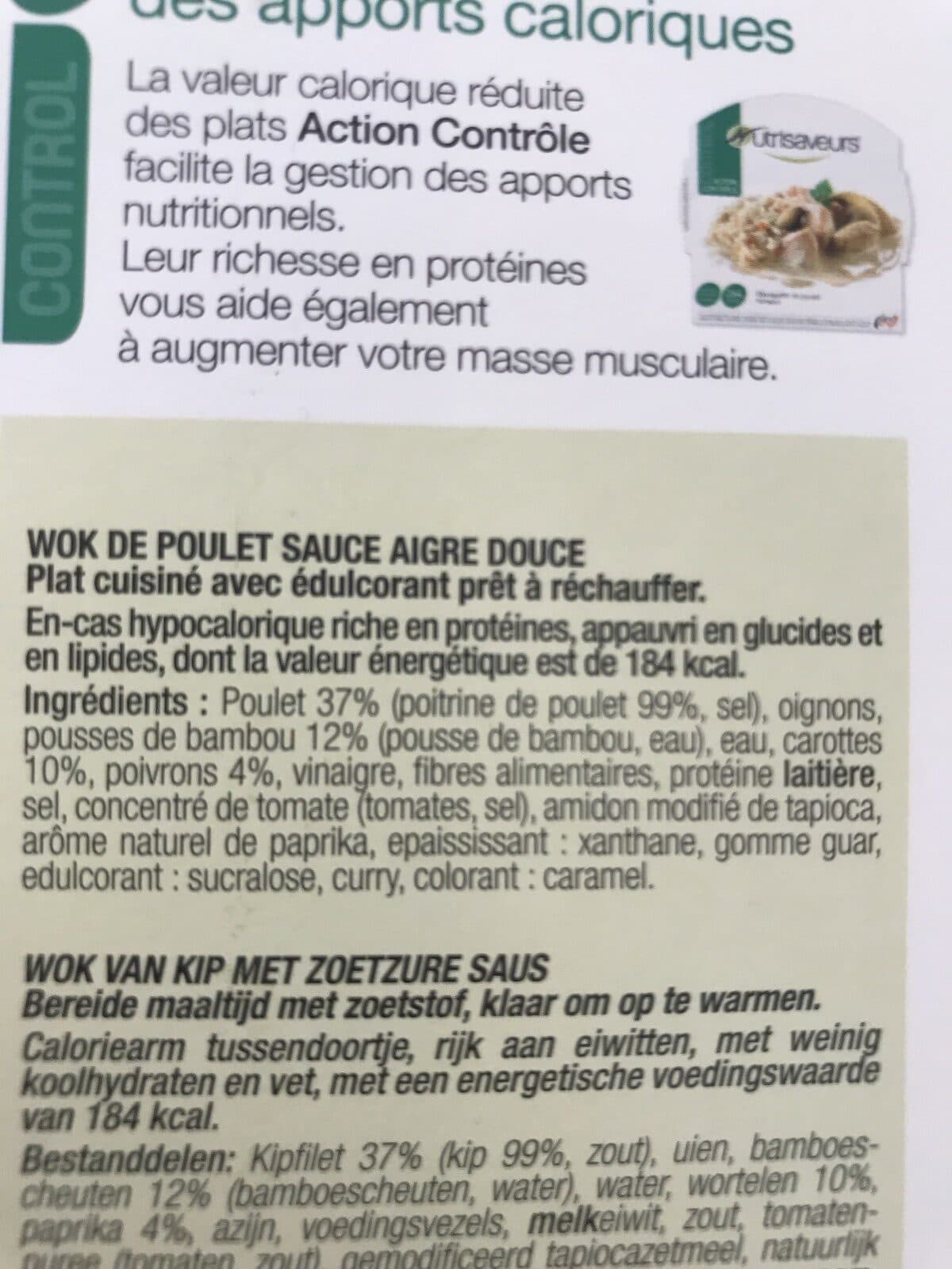Nutrisaveurs Wok De Poulet Sauce Aigre Douce packshot