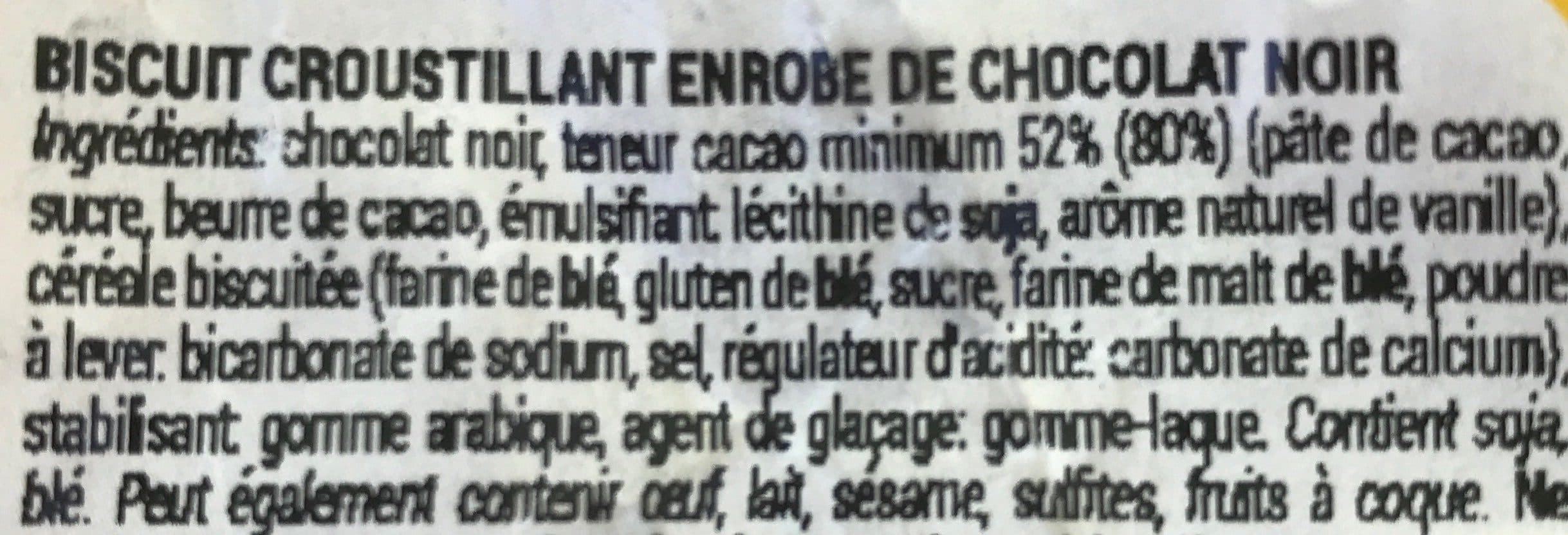 Open Food Facts Buiscuit croustillant chocolat noir packshot