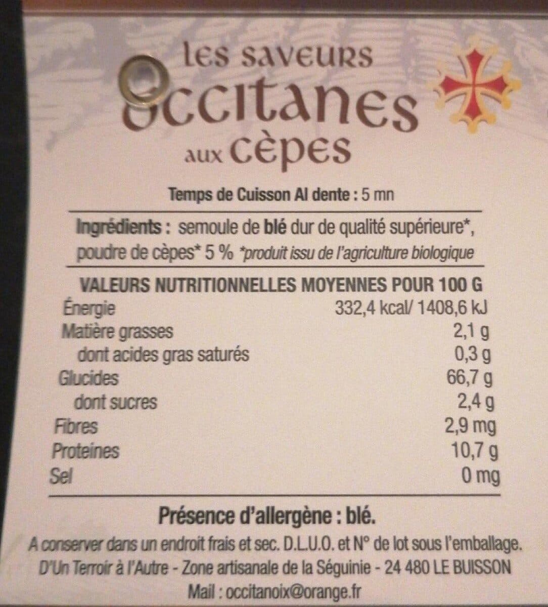 Open Food Facts Les saveurs occitanes aux cèpes packshot