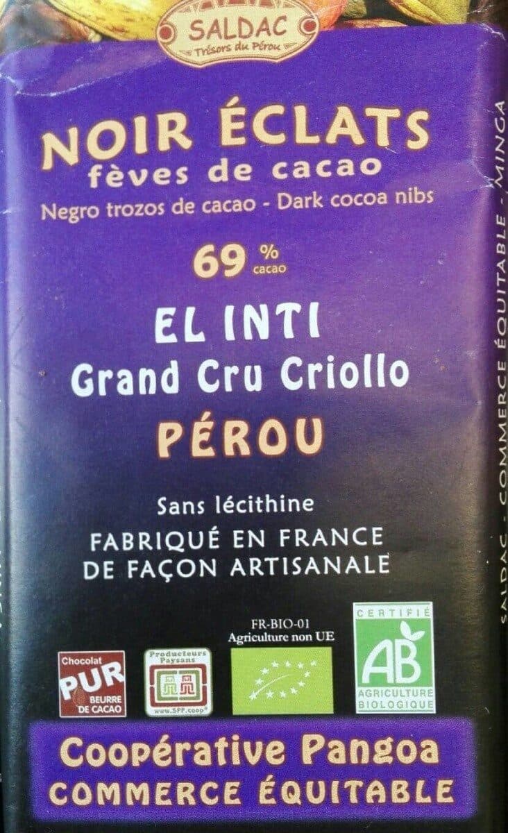 Saldac Chocolate Noir El Oro De Los Andes packshot