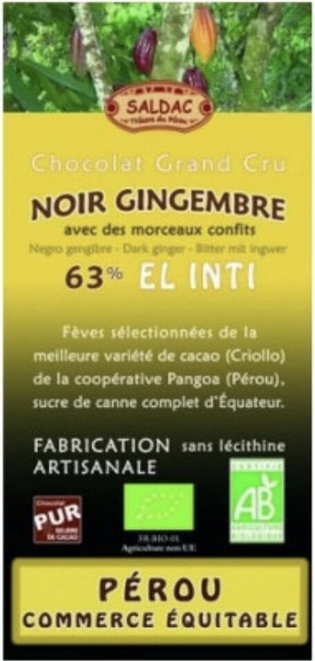 Saldac Chocolate Gengibre packshot