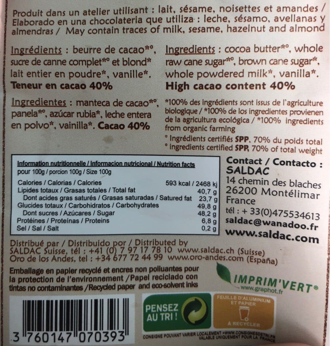 Saldac Chocodoré packshot
