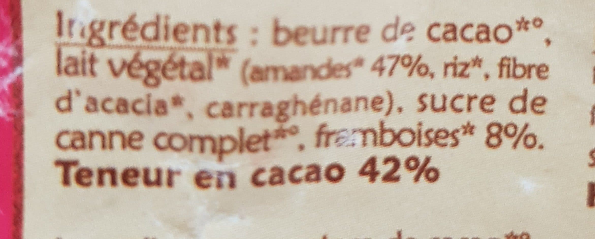 Saldac Blanc framboises ai lait végétal packshot