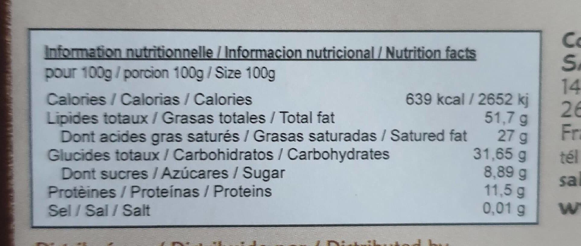 Saldac El Inti noir noisettes 90% packshot