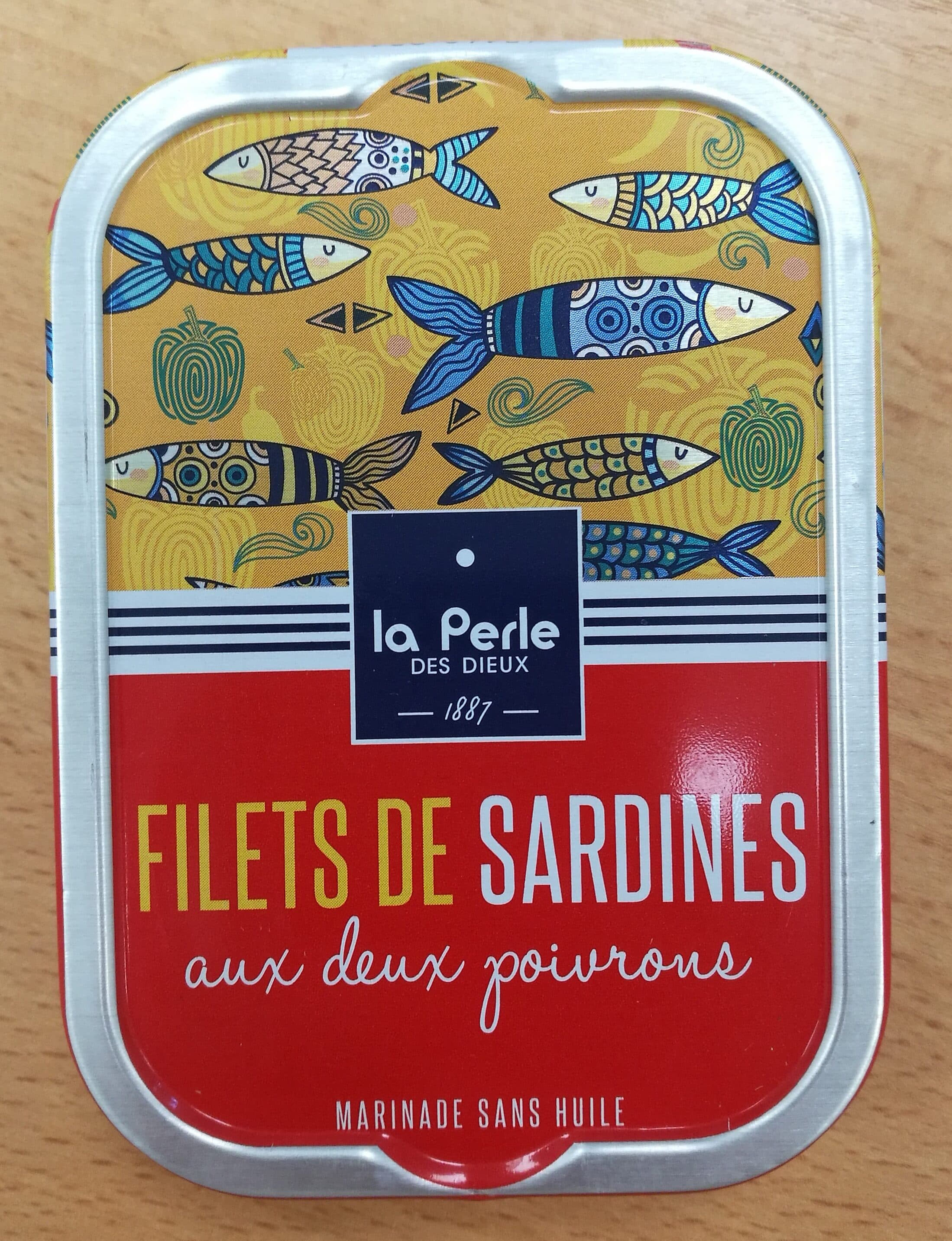 La perle des dieux Filets de sardines sans huile aux 2 poivrons packshot