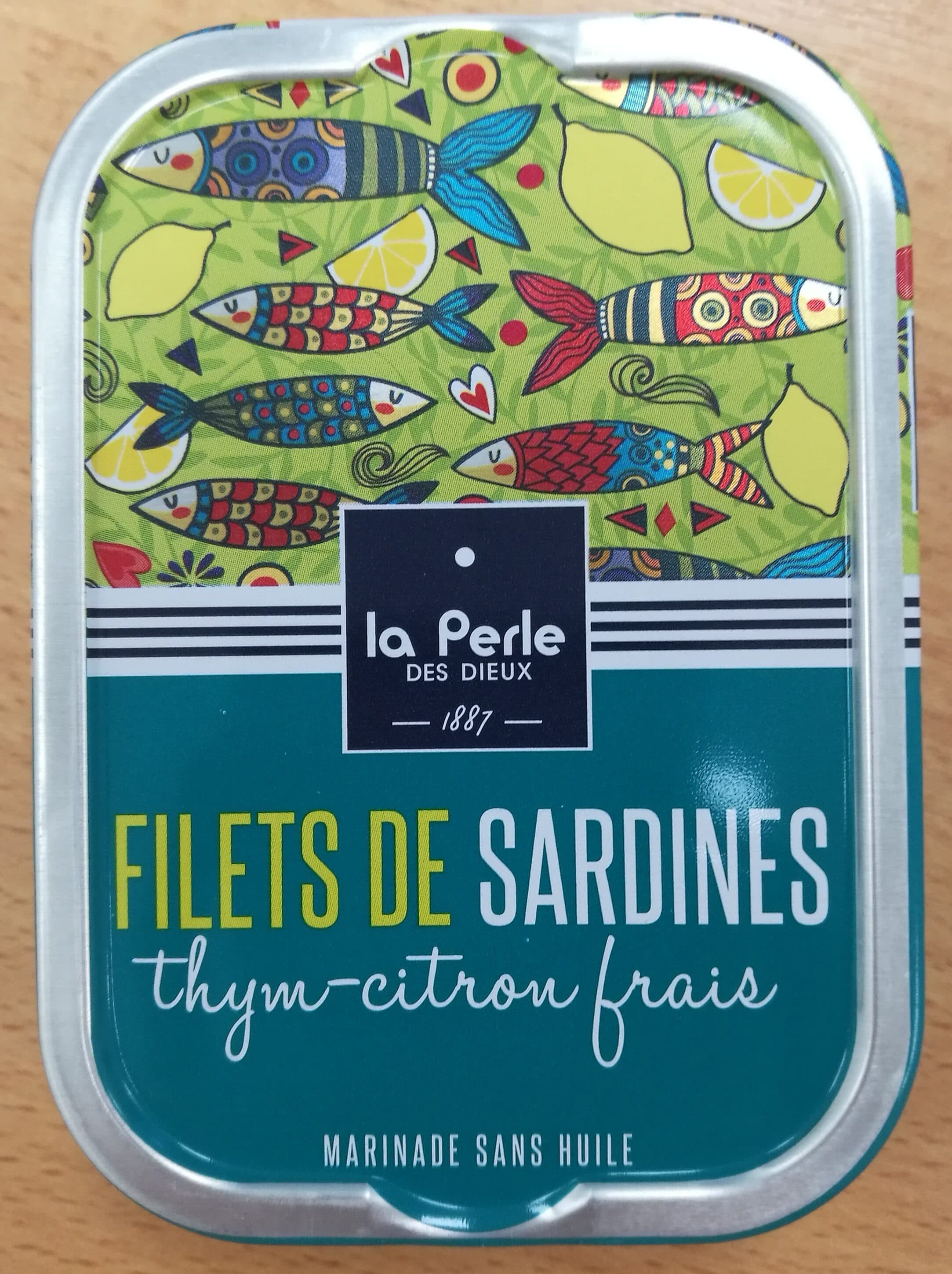 La Perle des Dieux Filets De Sardines Sans Huile Au Thym Et Citron packshot