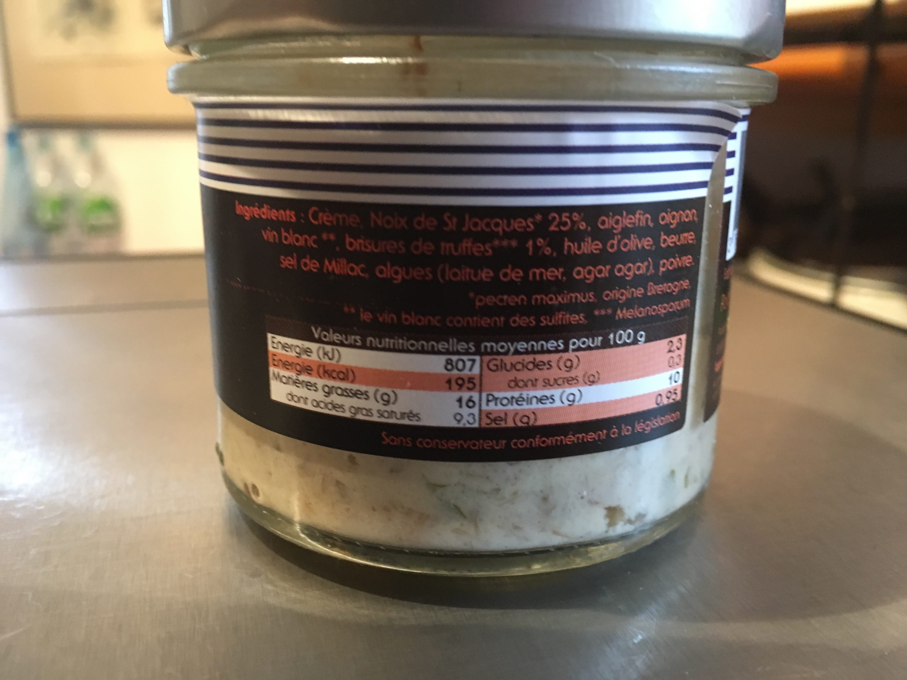 La Perle Des Dieux Verrine de Saint-Jacques aux brisures de truffes packshot