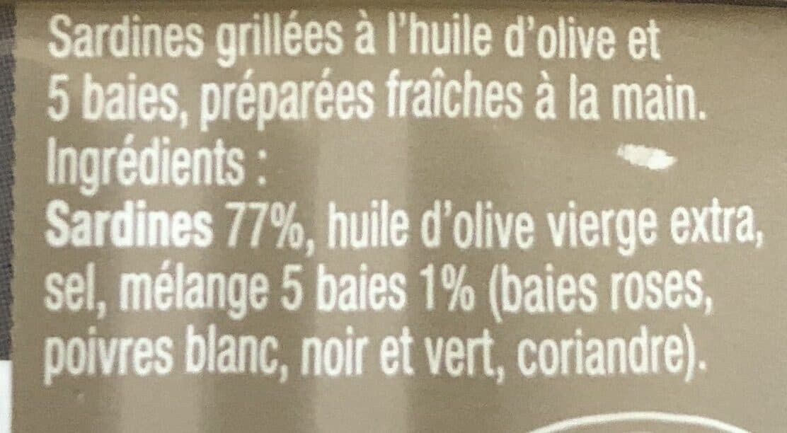 La Perle des Dieux Sardines grillées aux conq baies packshot