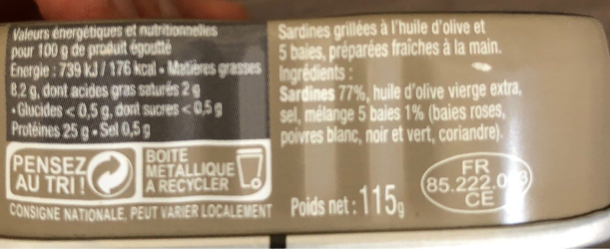 La Perle des Dieux Sardines grillées aux conq baies packshot