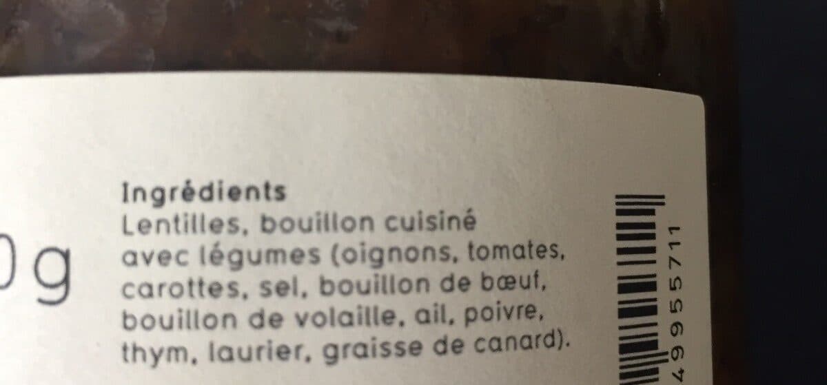 Maison Argaud Lentilles cuisinees a l'ancienne packshot