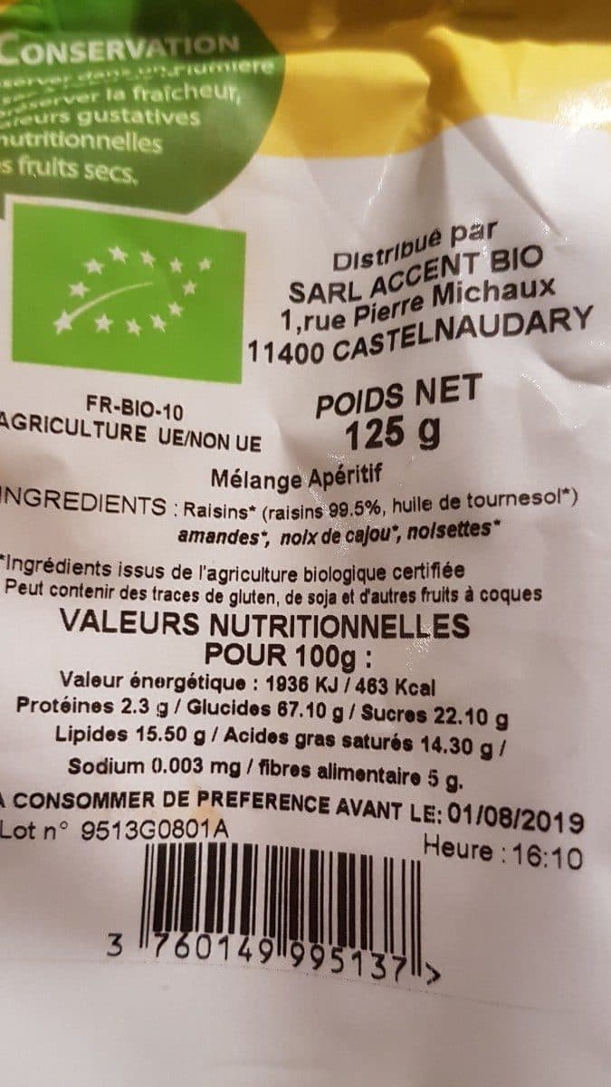 Les Accents du Soleil Mélange Apéritif packshot