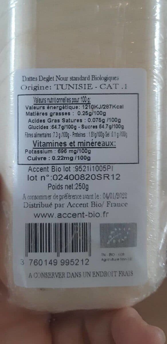 Les Accents du Soleil Dattes Deglet Nour packshot