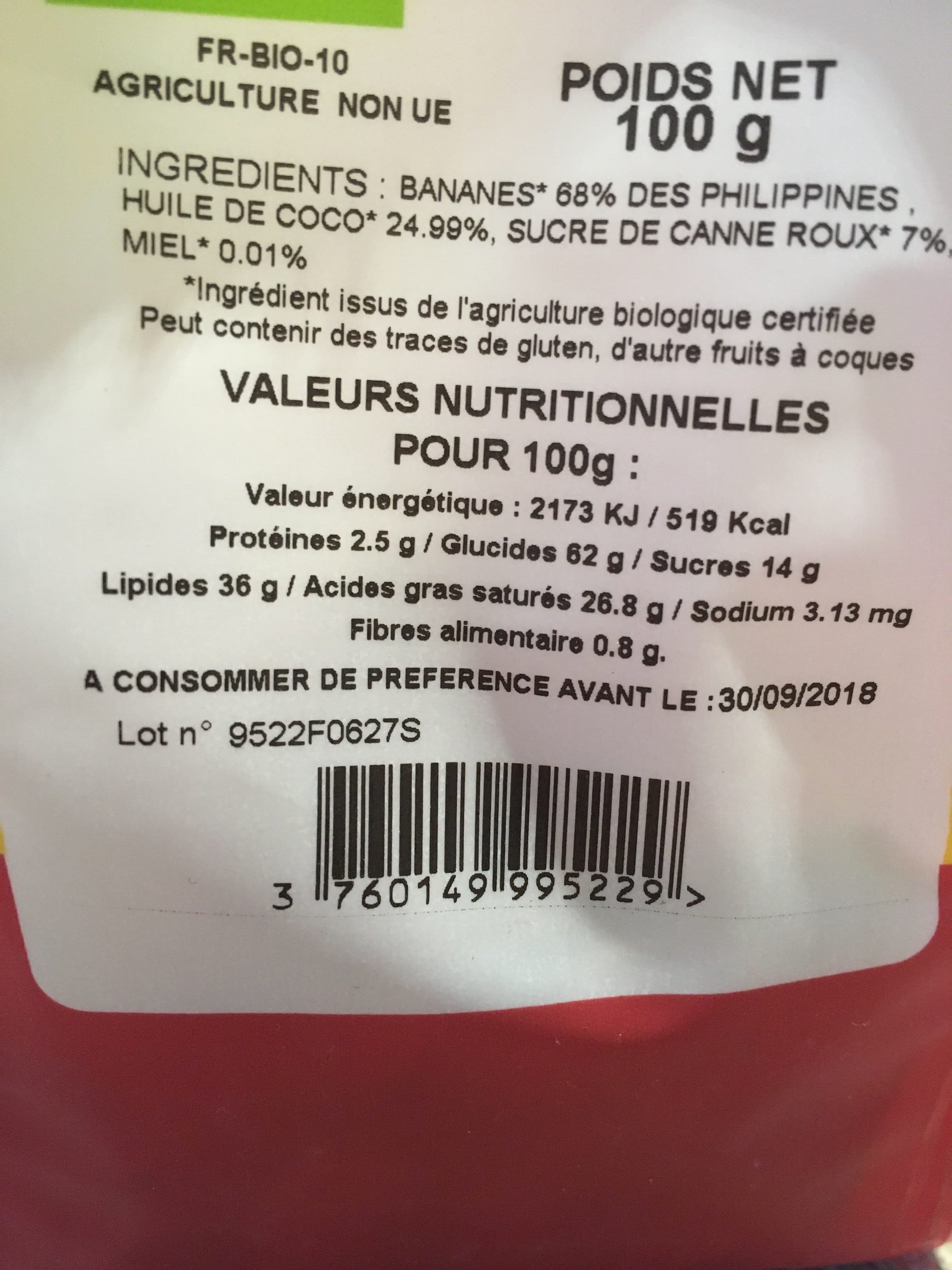 LES ACCENTS DU SOLEIL Bananes chips packshot
