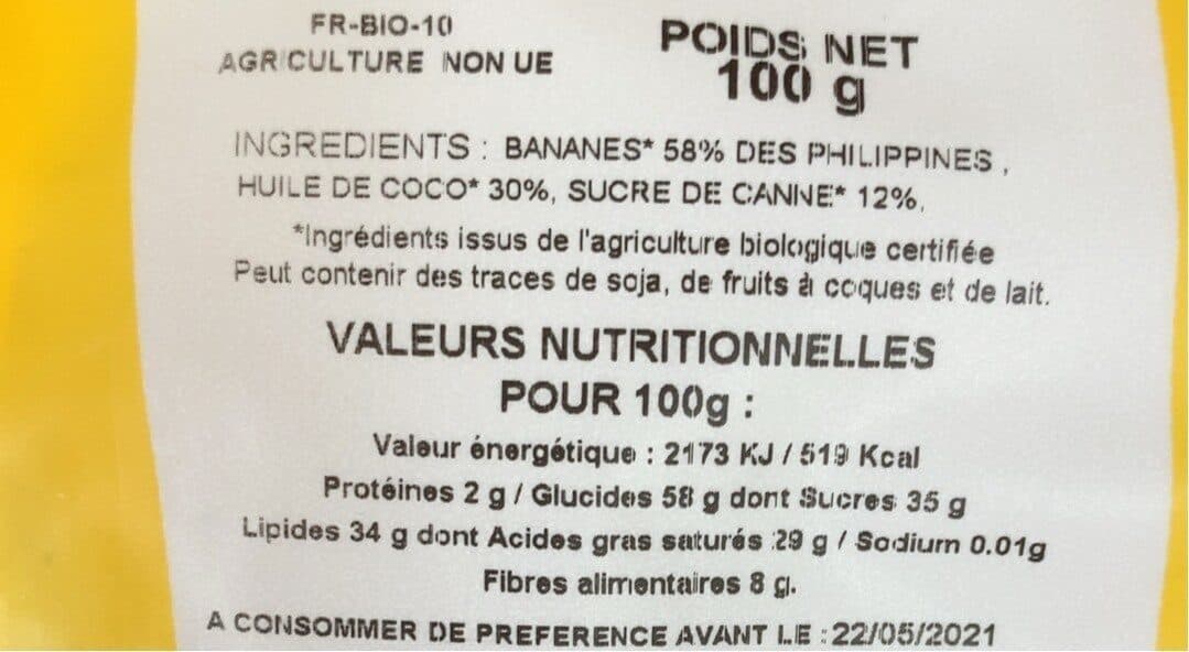 LES ACCENTS DU SOLEIL Bananes chips packshot