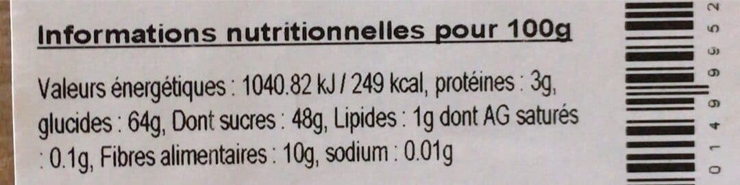 Les accents du soleil Epicerie / Fruits Secs Et Purées / Fruits Séchés Bio packshot
