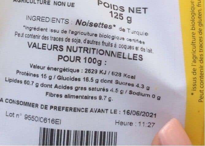 Les accents du soleil Noisettes Turquie packshot