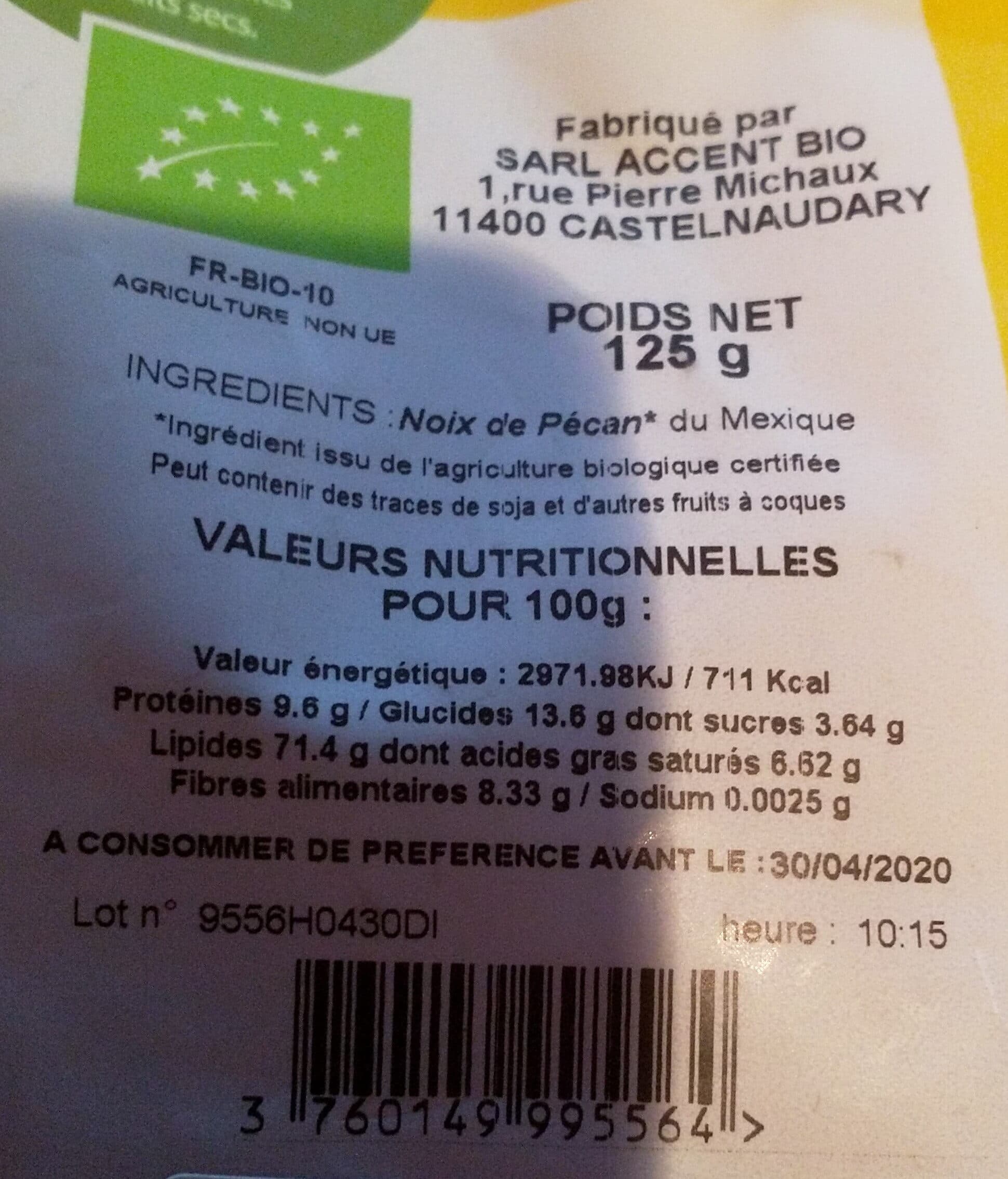 Les Accents du Soleil Noix de pécan packshot