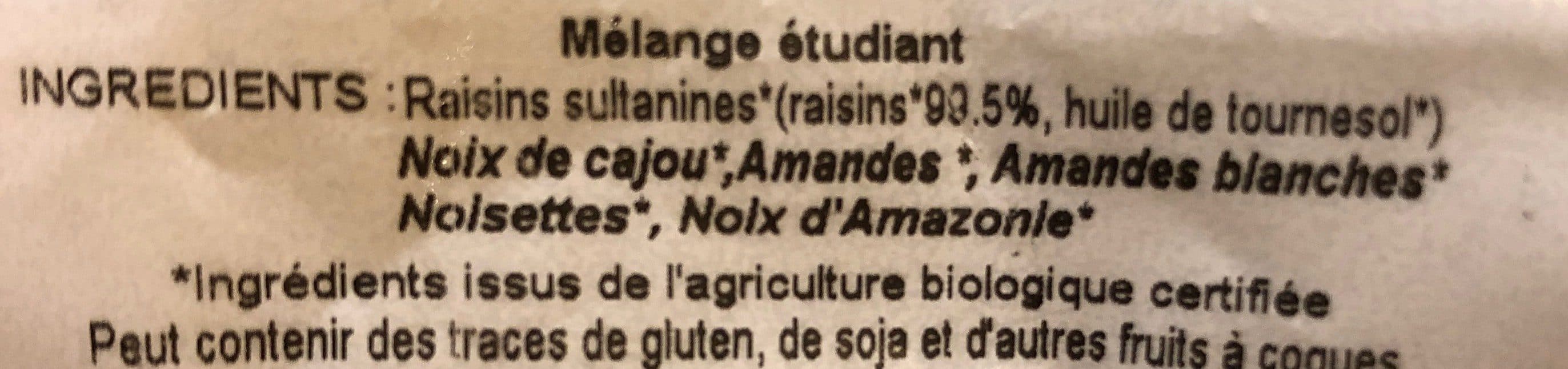LES ACCENTS DU SOLEIL Mélange étudiant (fruits secs) packshot
