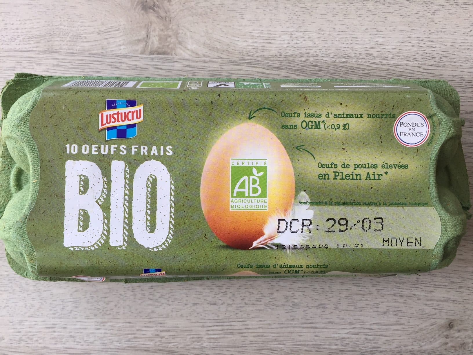 lustucru Œufs bio gros packshot
