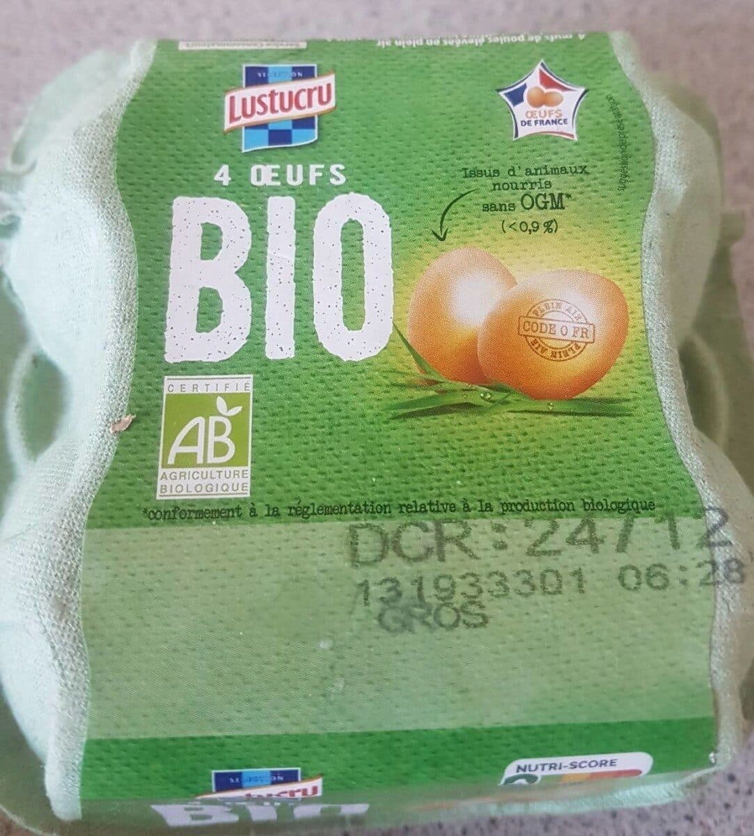 Lustucru 4 oeufs bio packshot