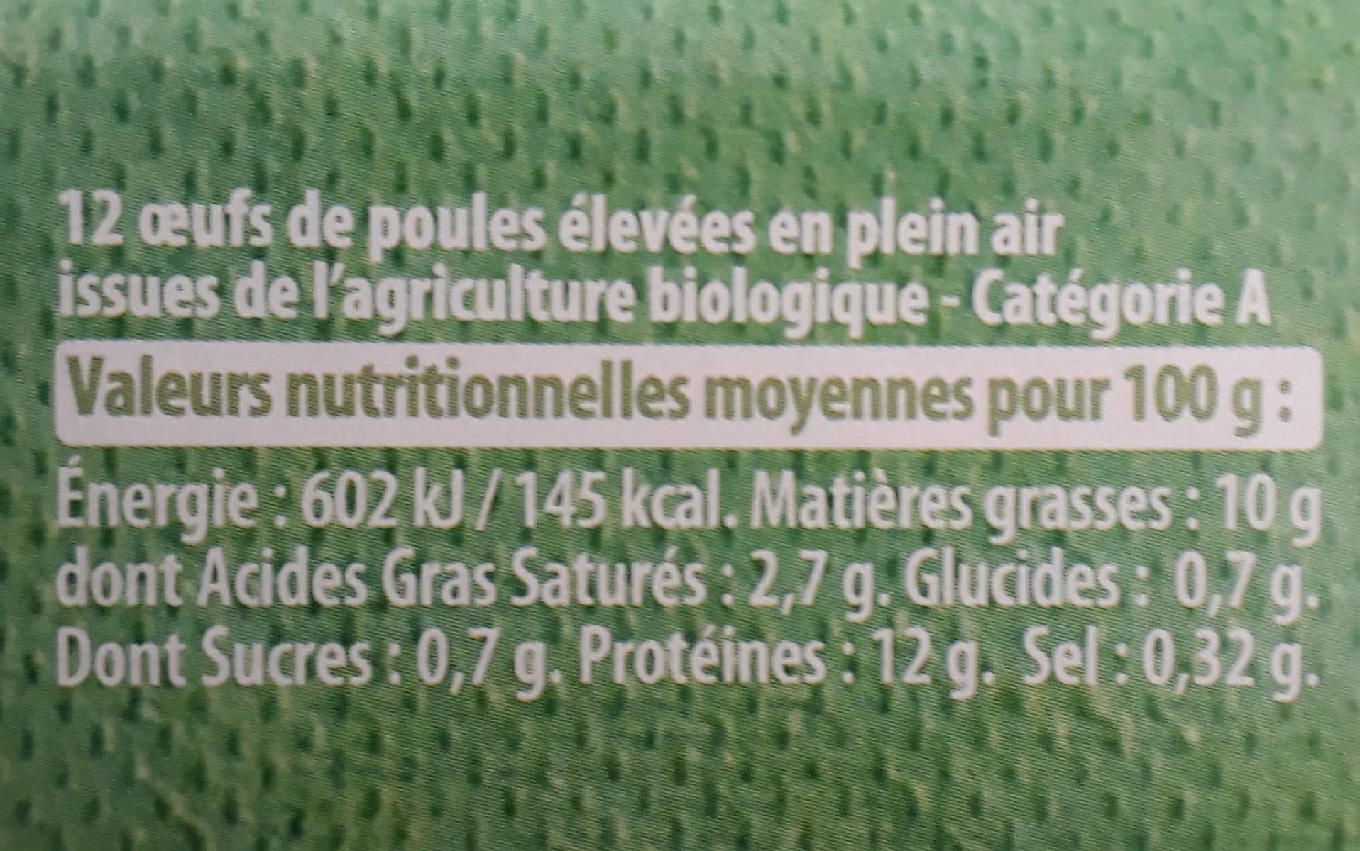 Lustucru Oeufs frais bio packshot