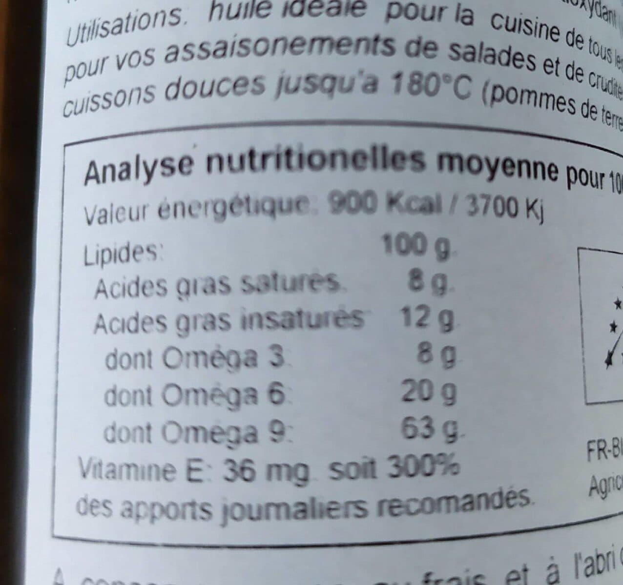 Open Food Facts Colza huile vierge bio packshot