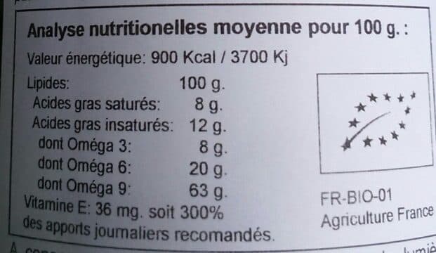 Open Food Facts Huile vierges biographie colza & citron packshot