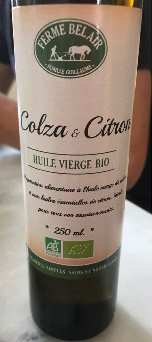 Open Food Facts Huile de colza & citron packshot