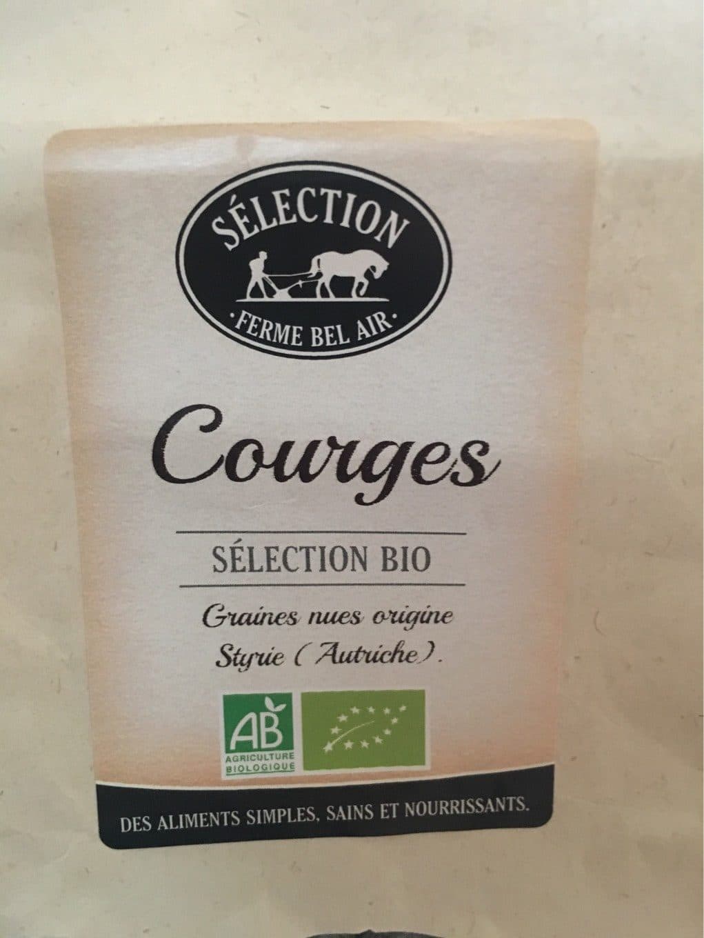 Ferme Bel Air Graines de Courges bio packshot