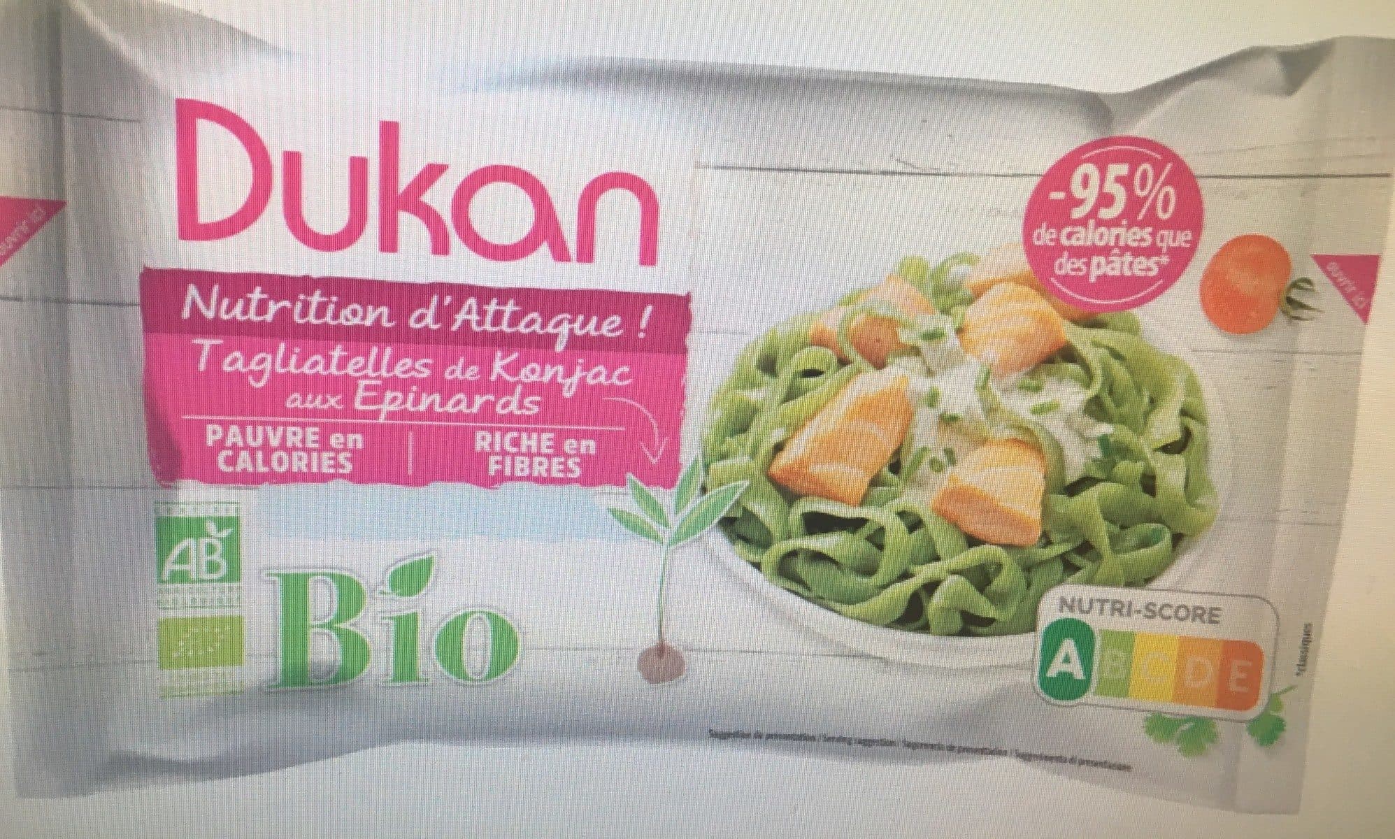 Dukan Tagliatelles de Konjac aux épinards bio packshot