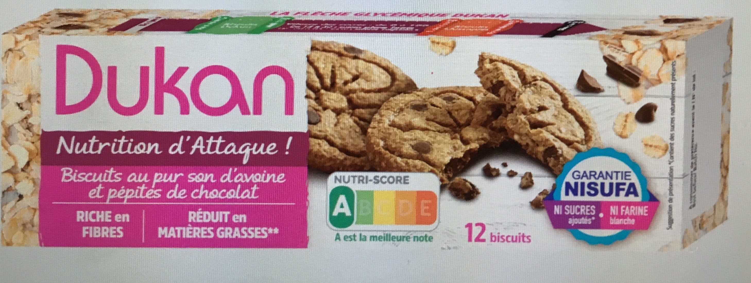 Dukan Biscuits au pur son d'avoine aux pépites de chocolat packshot