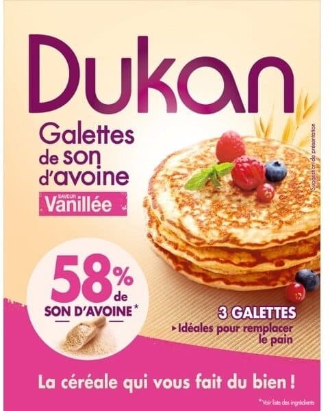 Dukan Galette de son d'avoine vanillée packshot