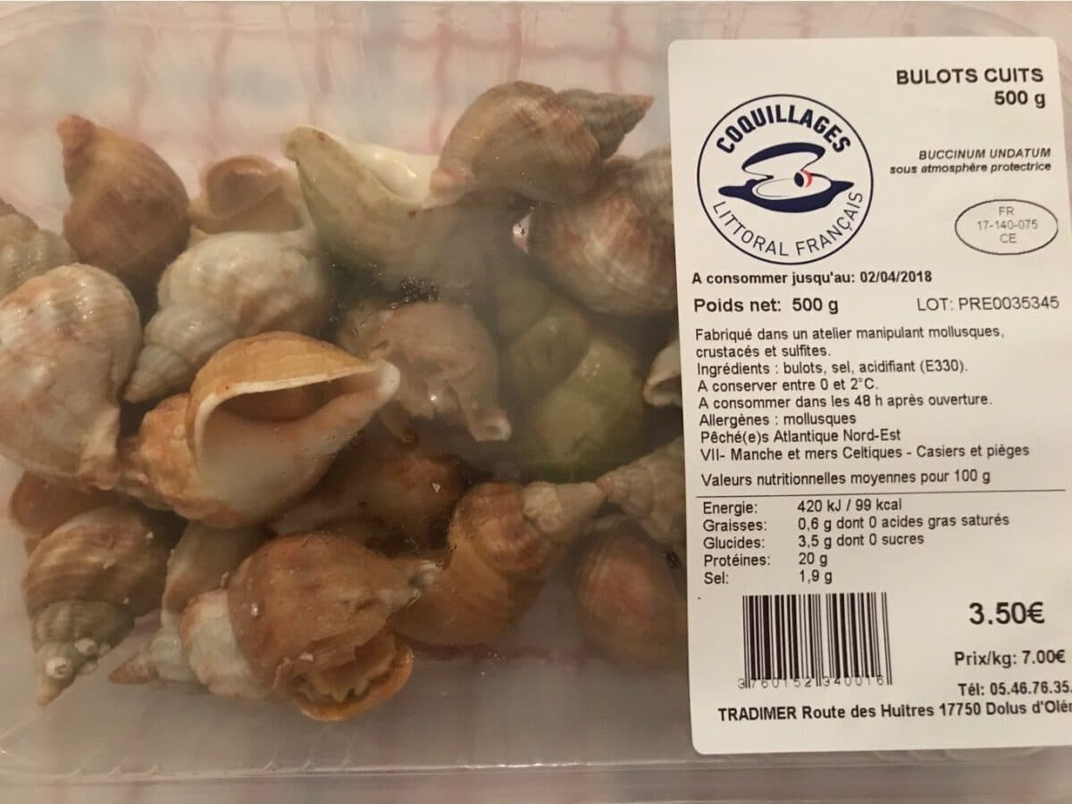 Tradimer Bulots cuits packshot