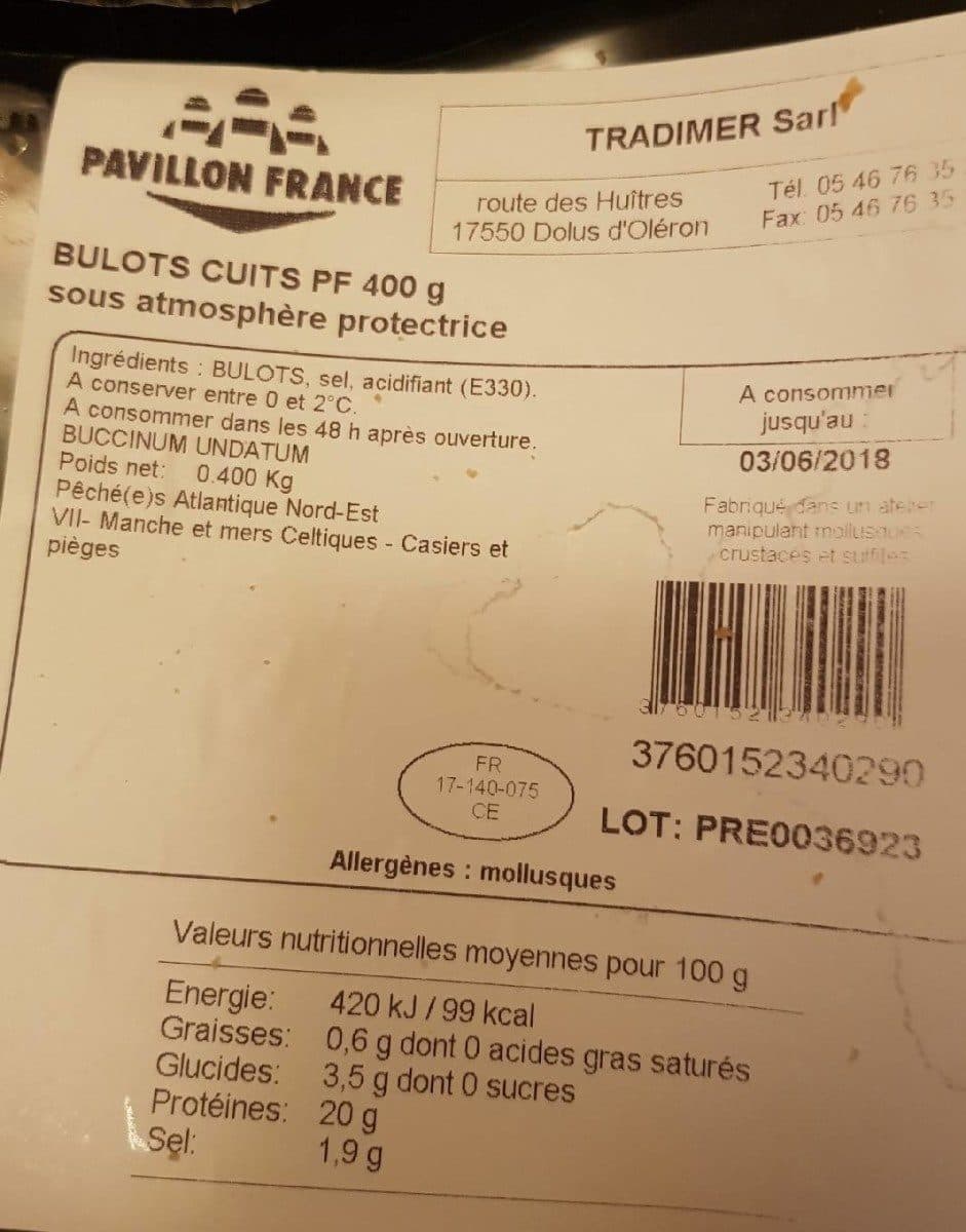 Open Food Facts Boulot cuits 400g packshot
