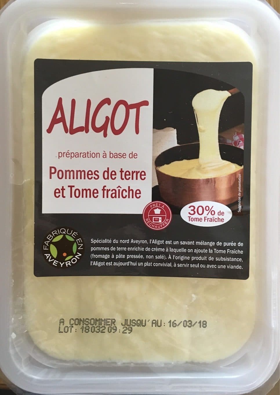 Aligot Aligot - Pommes de terre et tome fraîche packshot