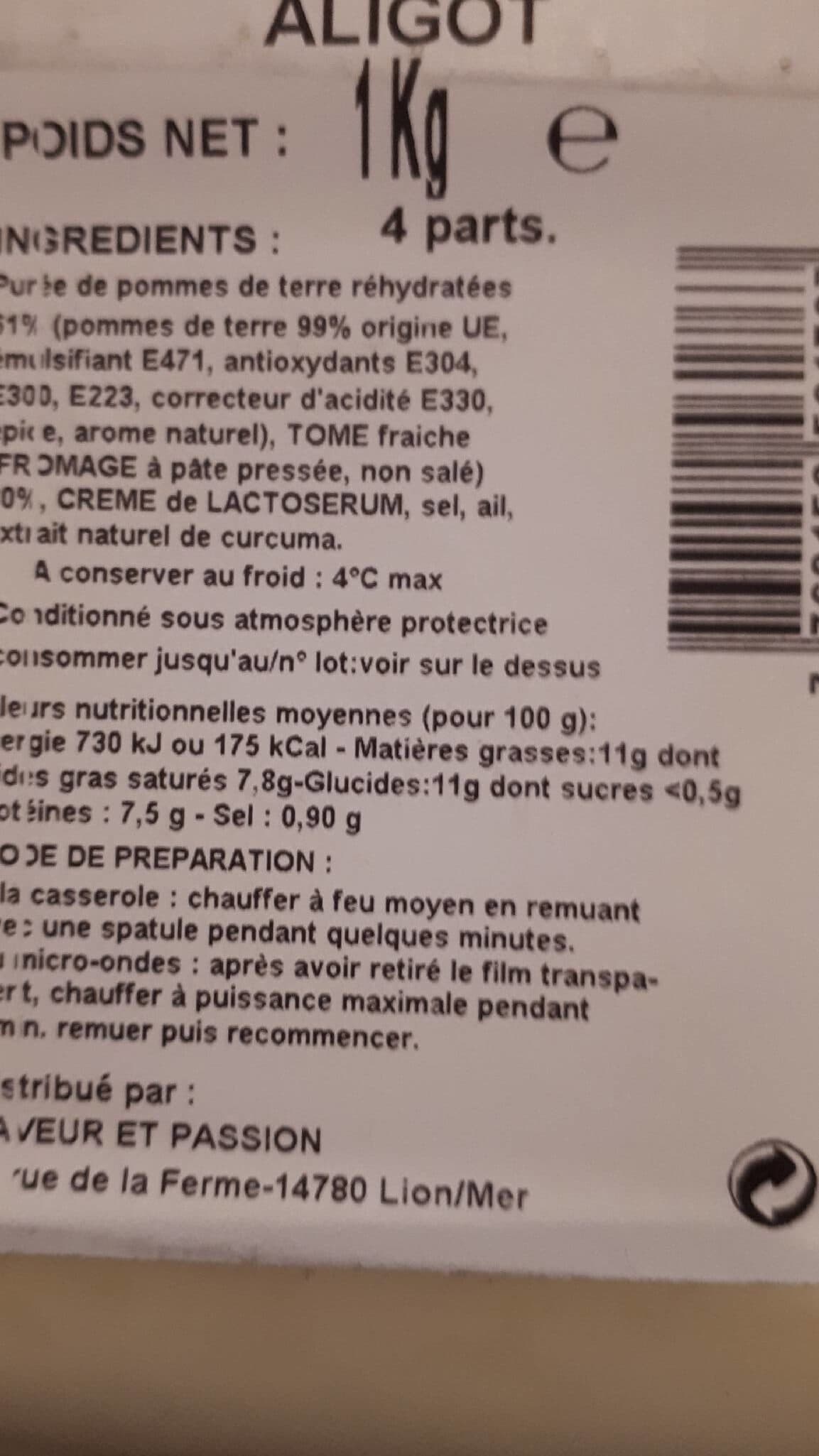 Open Food Facts Aligot packshot