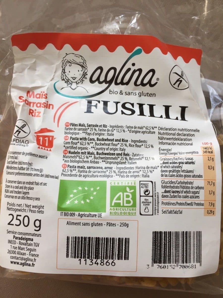Aglina Fusilli packshot