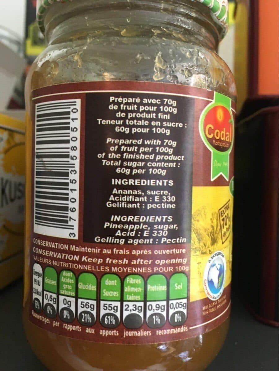 Codal Confiture ananas packshot
