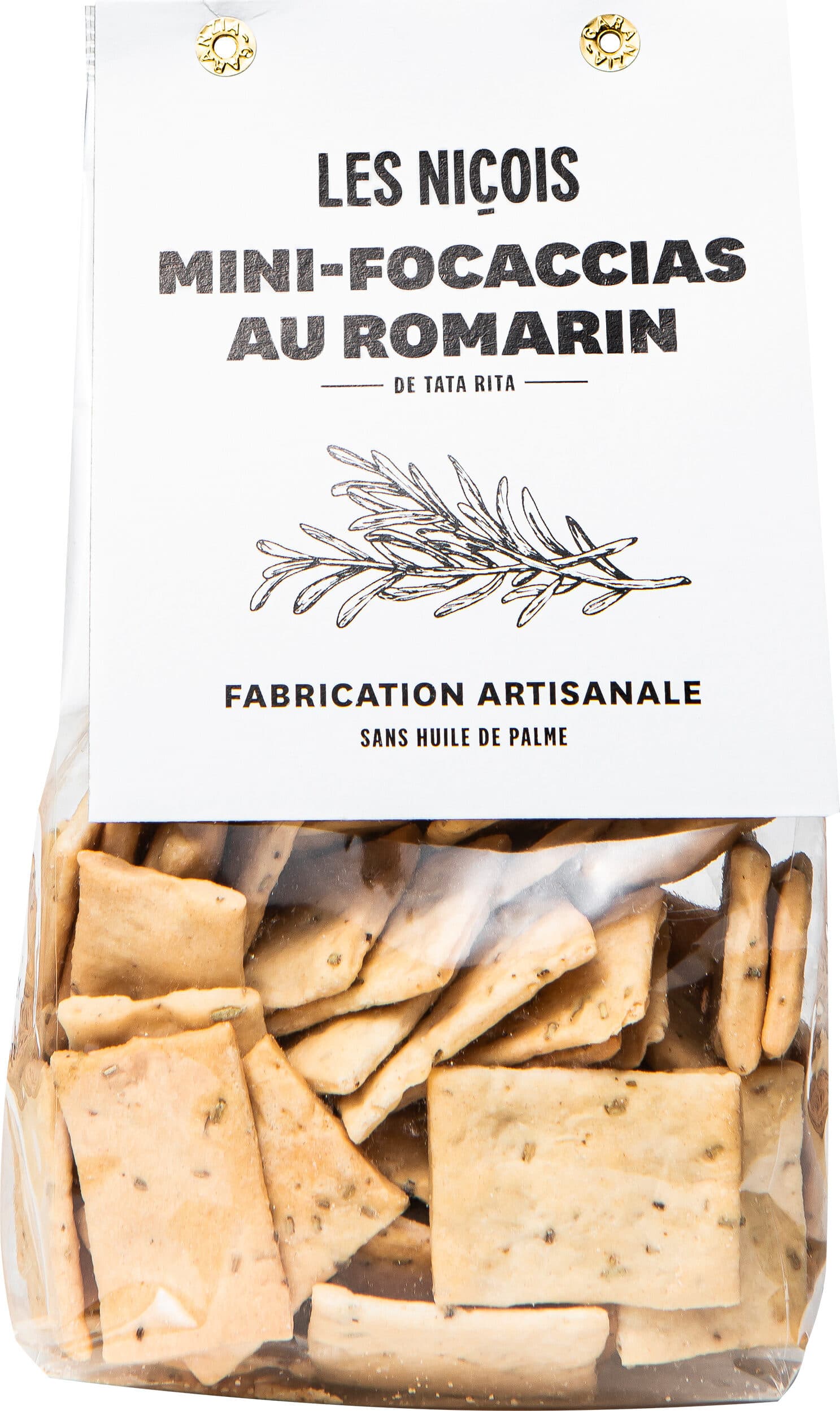 Les Niçois Mini-Focaccia au romarin de Tata Rita packshot