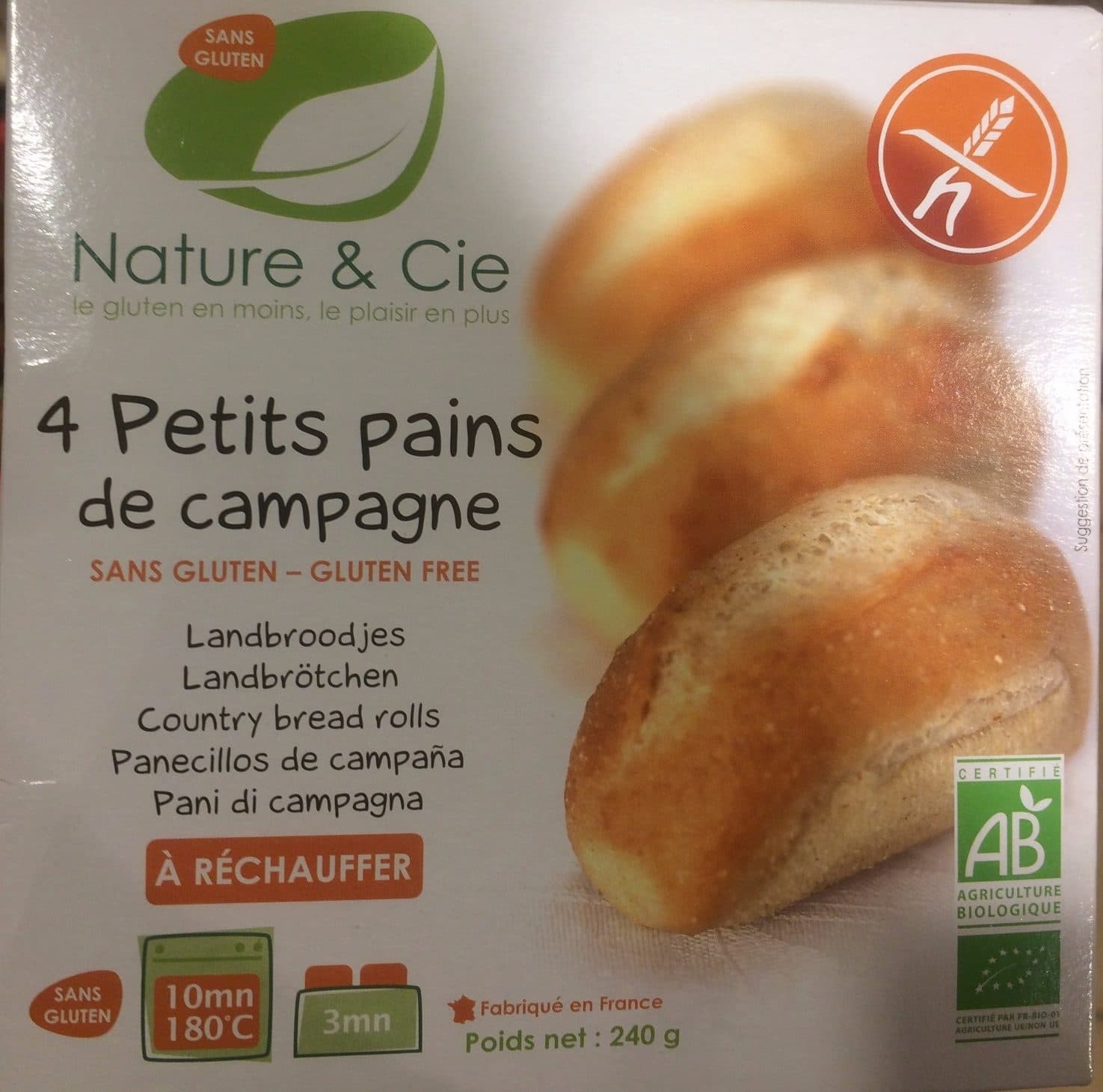Nature & Cie 4 Petits Pains de Campagne packshot