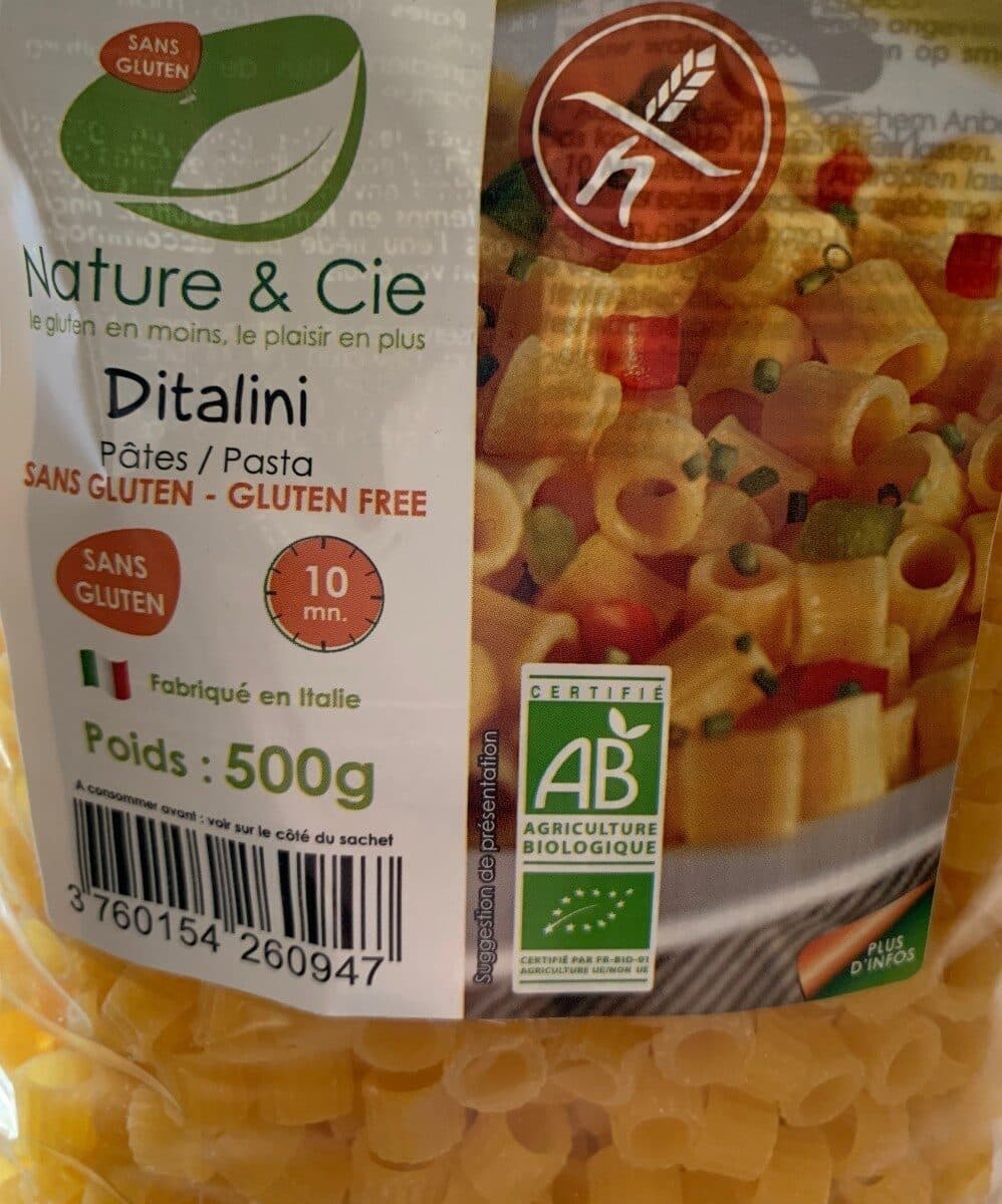 Nature & Cie Ditalini Sans Gluten Mais Et Riz packshot