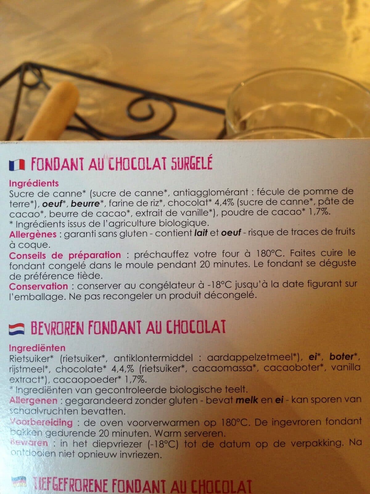 Open Food Facts Fondant au chocolat packshot