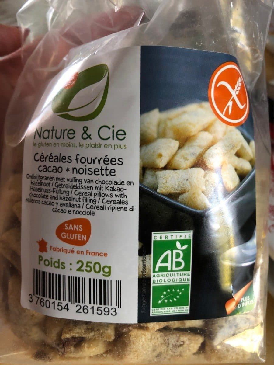NATURE & CIE Céréales fourrées cacao et noisette packshot