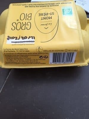 La Ferme Mont St-Père Gros oeufs bio packshot