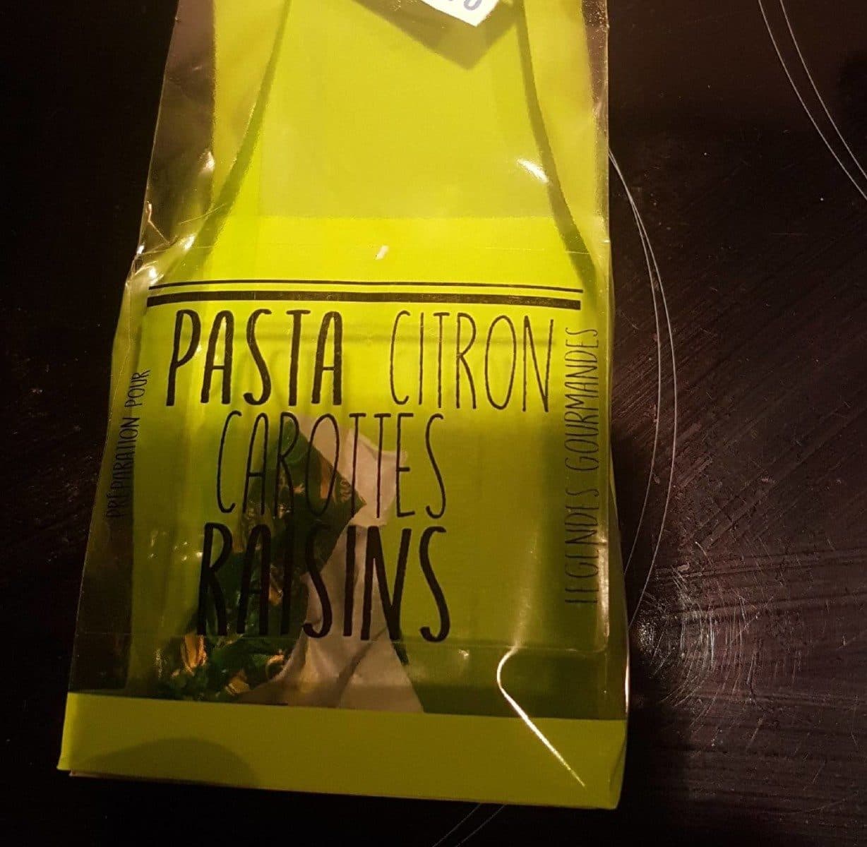 Légendes Gourmandes Pasta citron carottes raisins packshot